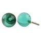 Green Round Glass Dresser Knob